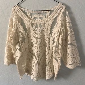 Sheer sexy lace summer topper